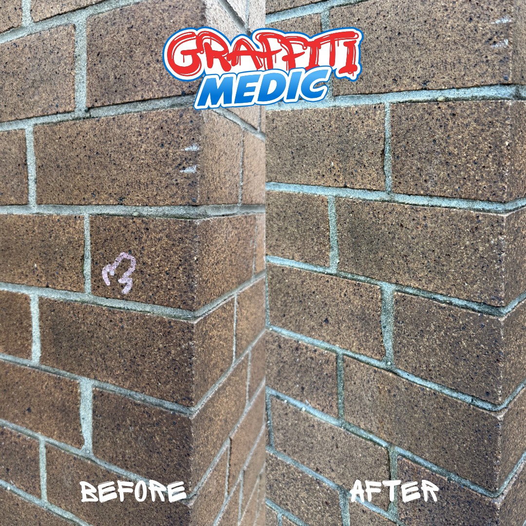 Graffiti removal before and after by Graffiti Medic — job 22, Lower Mainland BC